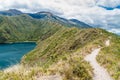 Tourist trail around Laguna Cuicocha lake