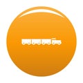 Tourist train icon vector orange