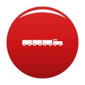 Tourist train icon vector red