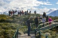 Tourist at trip at tierra del fuego islands