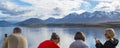 Tourist at trip at ushuaia lighthouse