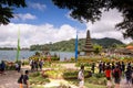 The tourist in Ulun Danu Beratan Bali, Indonesia 2016.