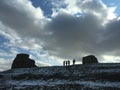 Tourist and Urho Ghost City in Winter