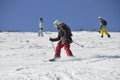 Tourist vacation in the ski resort. Bansko. Bulgaria.