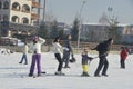 Tourist vacation in the ski resort. Bansko. Bulgaria.