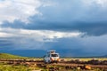 Tourist vehicle at Amboseli