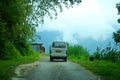 Tourist Vehicle Towards Lungchok east Sikkim Royalty Free Stock Photo