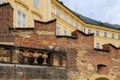 Tourist view of the city of Prague the capital of the Czech Republic. Background with selective focus and copy space