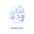 Tourist visa concept icon