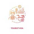 Tourist visa concept icon