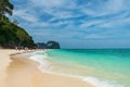 Tourist visit Bamboo island or Phai koh, Krabi. Summer vacation Royalty Free Stock Photo