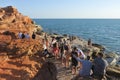 Tourist visit in Gantheaume point in Broome Kimberley Western Australia Royalty Free Stock Photo