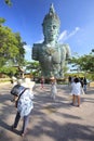 Tourist Visit Garuda Wisnu Kencana Cultural Park Statue Bali