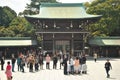 Tourist visit Meiji Jingu Shrine