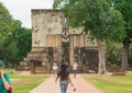 Tourist visit old buddha statue