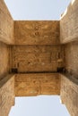 Edfu temple with its hieroglyphics and columns, Egypt. Royalty Free Stock Photo