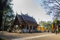 Tourist visited the golden pagodas at Wat Phra That Doi Tung, one of which is believed to contain the left collarbone of Lord Budd Royalty Free Stock Photo