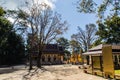 Tourist visited the golden pagodas at Wat Phra That Doi Tung, one of which is believed to contain the left collarbone of Lord Budd Royalty Free Stock Photo