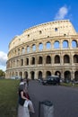 Tourist visiting the Colosseum from Rome