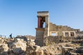 Tourist visiting Knossos