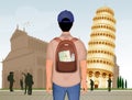 Tourist visiting Pisa