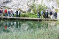 Tourist visiting Plitvice Lakes National Park