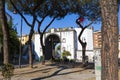 Tourist visiting the Porta Capuana and the park