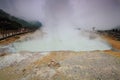 Tourist Visiting Sikidang Thermal Crater Dieng Highland Indonesia Royalty Free Stock Photo