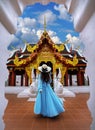 Tourist visiting at Wat Khua Khrae in Chiang rai, Thailand