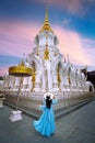 Tourist visiting at Wat Khua Khrae in Chiang rai, Thailand