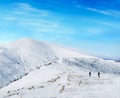 Tourist walk up to the top of the mountain