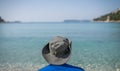 Tourist looking at the stunning Croatian coast