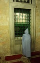 Tourist Woman by the Cenotaph of Abraham