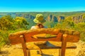 Tourist woman at Blue Mountains Royalty Free Stock Photo