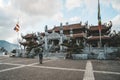 tourist worship to guan im god in temple on Fansipan mountain at sapa Northern Vietnam. Kim Son Bao Thang Tu Pagoda on Fansipan