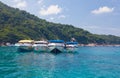 Tourist yachts near Similan islands