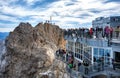 Tourists visit the Zugspitze in Bavaria in September 2020