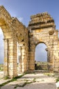 Touristic attraction and Roman archaeological site situated near Meknes. Volubilis, Morocco is a UNESCO World Heritage Royalty Free Stock Photo