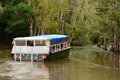 A touristic boat on the lagoon. Hartley`s Crocodile farm. Wangetti. Shire of Douglas. Queensland. Australia