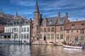 Touristic boat Rozenhoedkaai Bruges / Brugge, Belgium Royalty Free Stock Photo