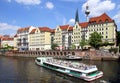 Touristic boat on Spree River, Berlin