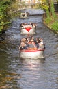 Touristic boats in Bruges, Belgium