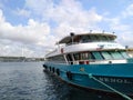 Istanbul, Turkey - August 16, 2019: Touristic Bosphorus Cruise Boat