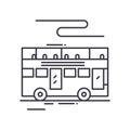 Touristic bus icon, linear isolated illustration, thin line vector, web design sign, outline concept symbol with Royalty Free Stock Photo