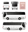 Touristic Bus Realistic Advertising Template Royalty Free Stock Photo