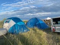 Touristic camp in the steeps Altay Royalty Free Stock Photo