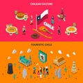 Touristic Chile 2 Isometric Horizontal Banners