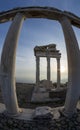Touristic destination bergama acropolis city ruins unicef Royalty Free Stock Photo