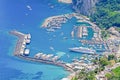 Touristic Harbour at the Island of Capri, Italy Royalty Free Stock Photo