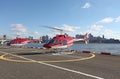 Touristic helicopters in New York, USA